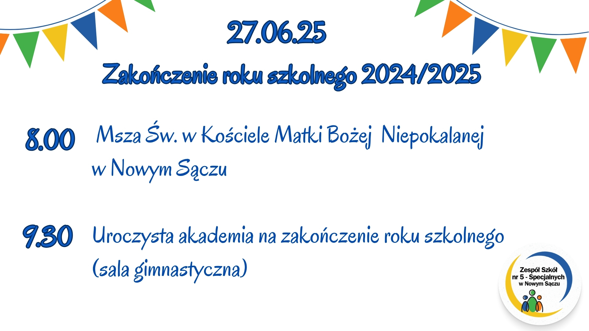 Zakończenie roku szkolnego 2024/25