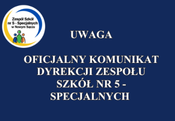 WAŻNA INFORMACJA